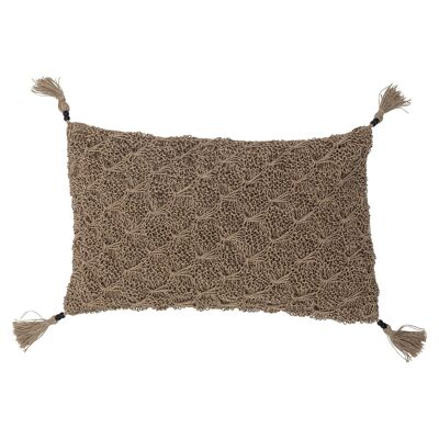 Lione Cushion, Brown, Cotton - (L50xW30 cm)