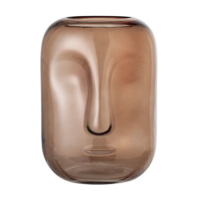 Amida Vase, Brown, Glass - (D18xH25 cm)