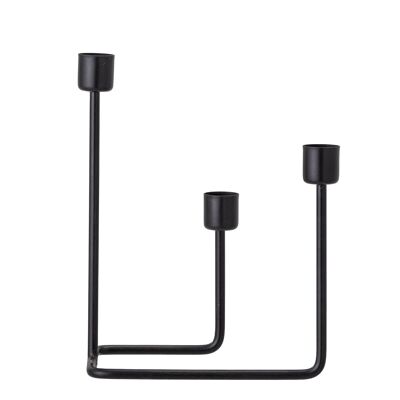 Hafi Candle Holder, Black, Metal - (L15xH10xW21,5 cm)