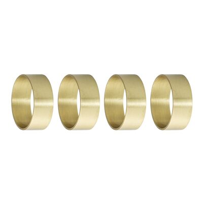 Laurie Napkin Ring, Gold, Brass - (D4,5xW1,5 cm, Pack of 4)