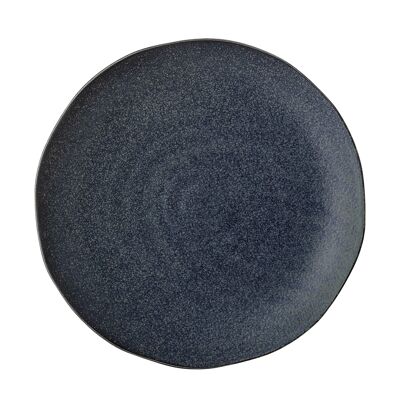 Aura Plate, Blue, Stoneware - (D28,5 cm)