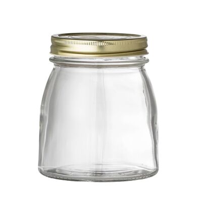 Soma Jar w/Lid, Clear, Glass - (D11xH13 cm)