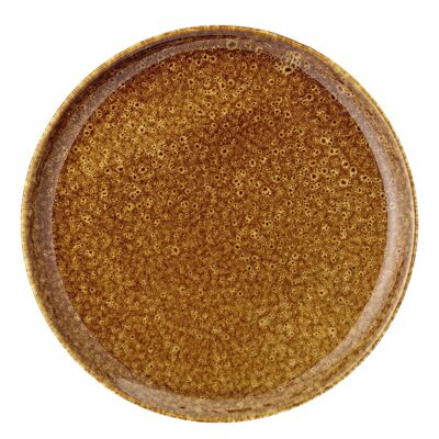 Thea Plate, Brown, Stoneware - (D21 cm)
