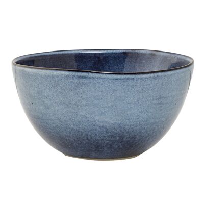 Sandrine Schale, Blau, Steingut - (D15xH8 cm)