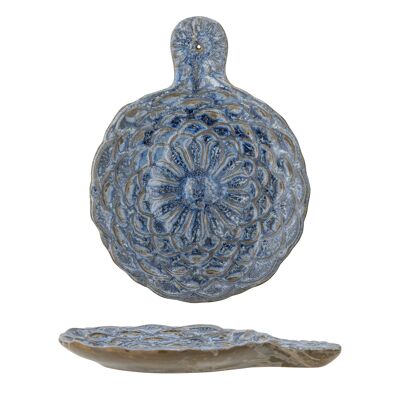 Idunn Tray, Blue, Stoneware - (L26xH3xW20,5 cm)