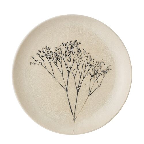 Bea Plate, Nature, Stoneware - (D22 cm)