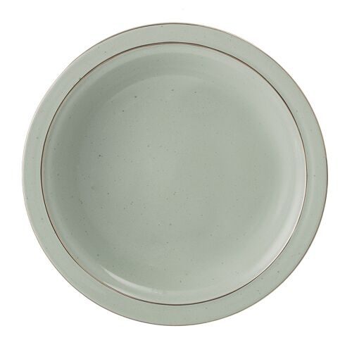 Spring Soup Plate, Green, Stoneware - (D21,5xH4,5 cm)