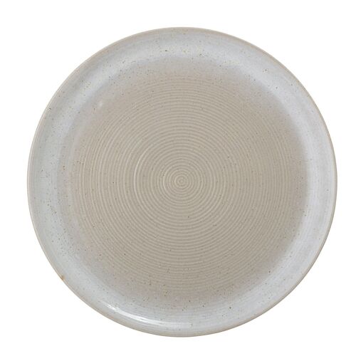 Taupe Plate, Grey, Stoneware - (D27xH2,5 cm)