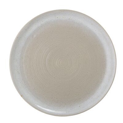 Taupe Plate, Grey, Stoneware - (D27xH2,5 cm)