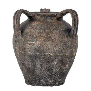 Vase Déco Cuma, Marron, Terre Cuite - (D27xH30 cm) 2