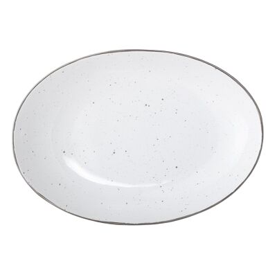Emily Serving Dish, White, Stoneware - (L30,5xH5xW21,5 cm)