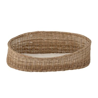 Maloo Dog Basket, Nature, Rattan - (L57xH20xW39 cm)