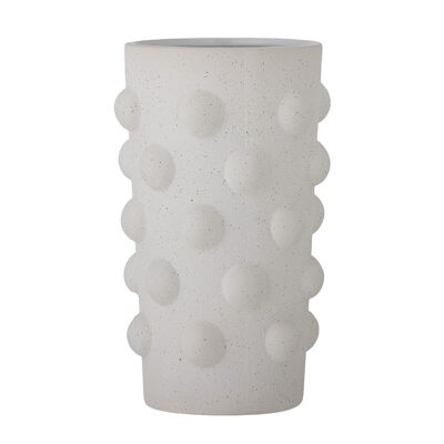 Artan Vase, White, Stoneware - (D16xH24,5 cm)