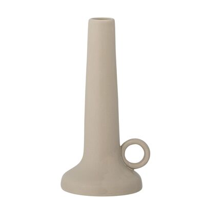 Kin Candlestick, Nature, Stoneware - (L10xH19,5xW9 cm)