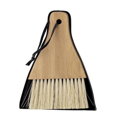 Cleaning Dustpan & Broom, Nature, Bamboo - (L16,5xH1,5xW12,5 cm, Set)