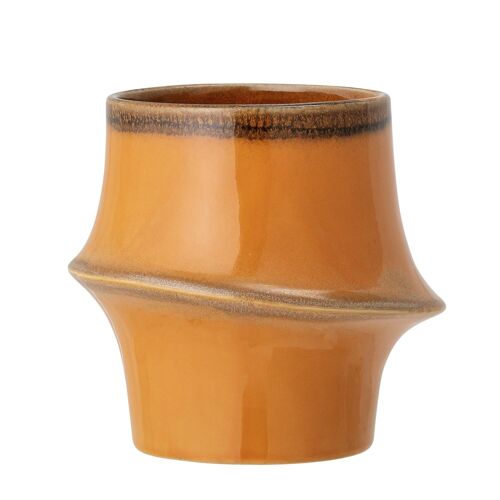 Neya Flowerpot, Orange, Stoneware - (D14,5xH14 cm)