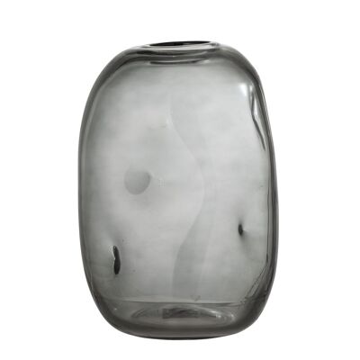 Vinda Vase, Grau, Glas - (D18xH26 cm)
