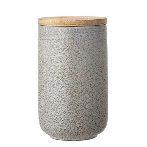 Kendra Jar w/Lid, Grey, Stoneware - (D12xH21 cm)