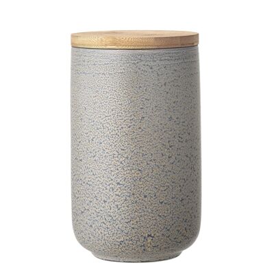 Kendra Jar con coperchio, grigio, gres - (D12xH21 cm)