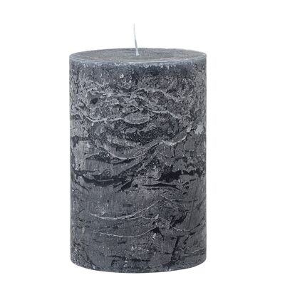 Rustikale Kerze, Grau, Parafin - (D10xH15 cm)
