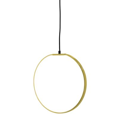 Lampada a sospensione Pelle, Oro, Metallo - (D35 cm)