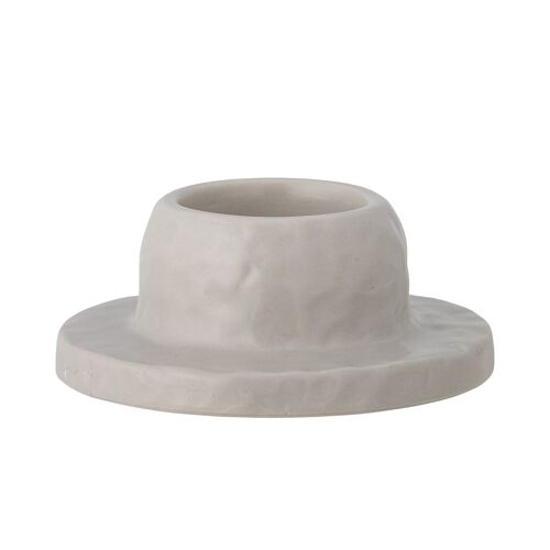 Imilia Votive, White, Stoneware - (D10xH4 cm)