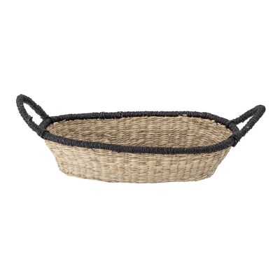 Ji Basket, Black, Seagrass - (L38xH9xW17 cm)