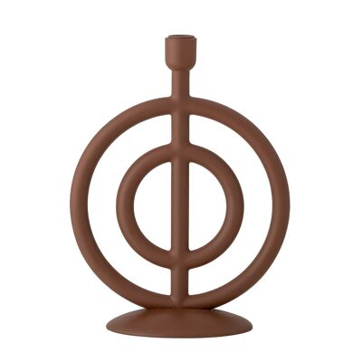 Flikka Candlestick, Brown, Polyresin - (L24,5xH33xW12,5 cm)