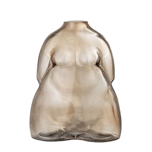 Evie Vase, Brown, Glass - (L15xH19xW11,5 cm)