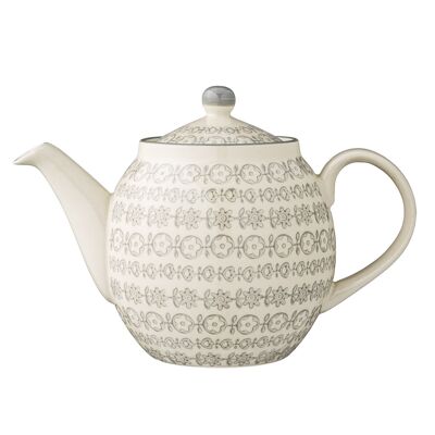 Karine Teapot, Grey, Stoneware - (D24xH16 cm)