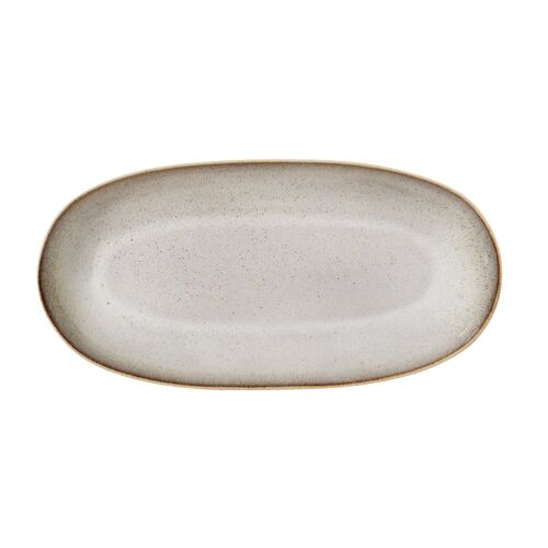 Sandrine Serving Plate, Grey, Stoneware - (L42xW21 cm)