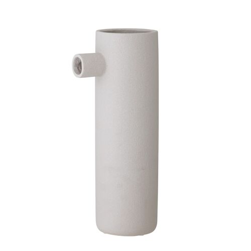 Ciggi Vase, White, Stoneware - (D11xH36 cm)