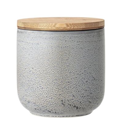 Kendra Jar w/Lid, Grey, Stoneware - (D13xH13 cm)