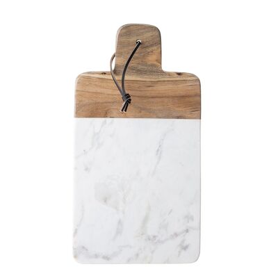 Emil Cutting Board, White, Marble - (L39,5xW21 cm)