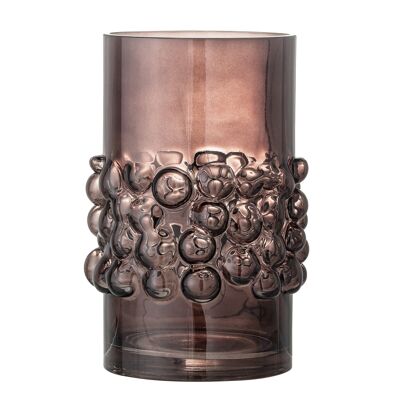Bendie Vase, Brown, Glass - (D13,5xH21 cm)