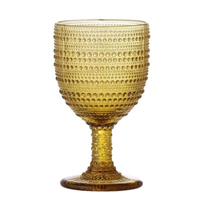 Verre à vin Blia, marron, verre - (D9xH16 cm)