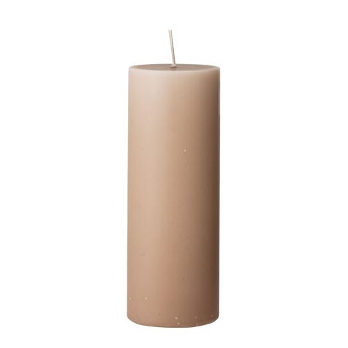 Anja Candle, Brown, Parafin - (D7xH20 cm)