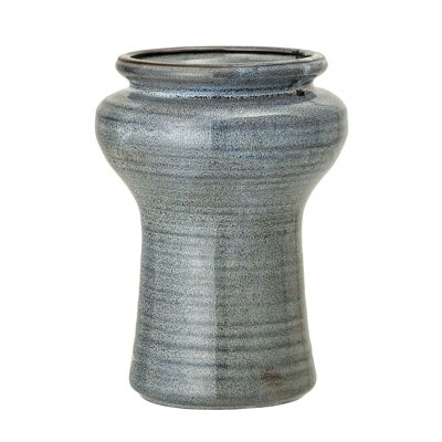 Thorleif Vase, Blau, Steingut - (D13,5xH19 cm)