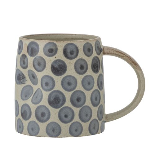 Tinni Mug, Blue, Stoneware - (D9,5xH10 cm)