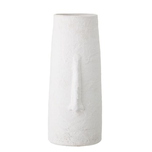 Berican Deco Vase, White, Terracotta - (D17,5xH40 cm)