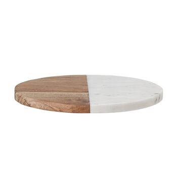 Planche à Découper Gya, Blanc, Marbre - (D25,5xH2 cm) 2