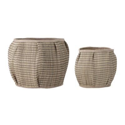 Diora Basket, Nature, Seagrass - (D30xH28/D44xH34 cm, Set of 2)