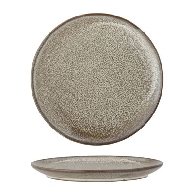 Nohr Plate, Brown, Stoneware - (D20,5 cm)