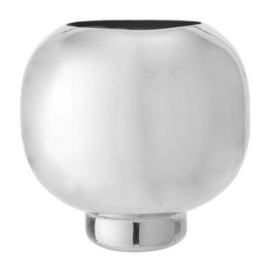 Vaso Este, Argento, Alluminio - (D24xH25 cm)