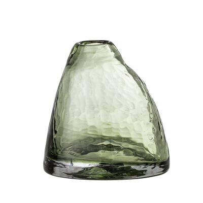Vaso Ini, Verde, Vetro - (L12,5xH13xL10 cm)