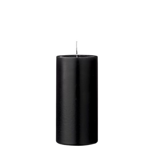 Anja Candle, Black, Parafin - (D7xH15 cm)