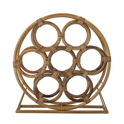 Portabottiglie Carlos, Natura, Rattan - (L40xH42xL15,5 cm)