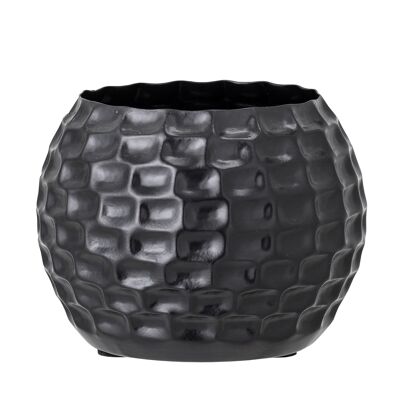 Venla Flowerpot, Black, Metal - (D15xH14 cm)