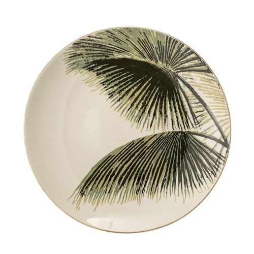 Aruba Plate, Green, Stoneware - (D20 cm)