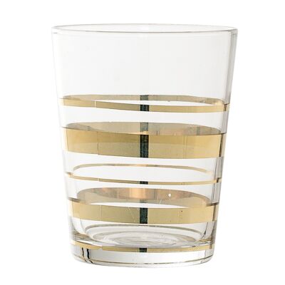 Bicchiere Just, Oro, Vetro - (D8xH10 cm)